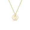 Aimber 18K Gold Plated Astrology Necklace for Women Jewelry,12 Zodiac Pendant Horoscope Constellations Necklace(Hexagon,Virgo) view 1