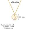 Aimber 18K Gold Plated Astrology Necklace for Women Jewelry,12 Zodiac Pendant Horoscope Constellations Necklace(Hexagon,Virgo) view 2