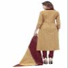 Miraan Women's Cotton Printed Readymade Salwar Suit Large Beige view 2