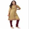 Miraan Women's Cotton Printed Readymade Salwar Suit Large Beige view 3