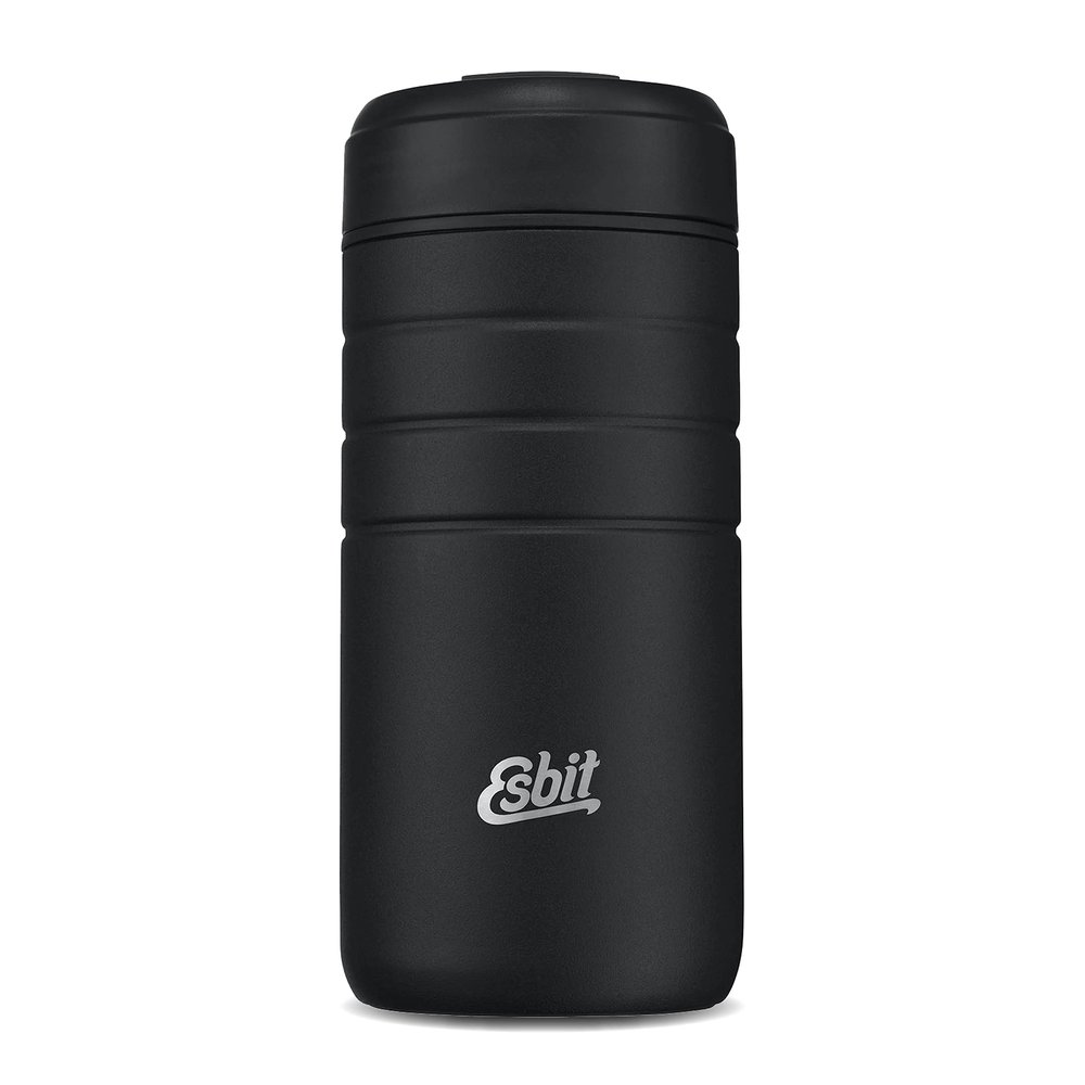 Esbit ESMGF450TLBK Majoris Thermo Mug with Flip Top Lid, Black, 15.2 fl oz (450 ml)