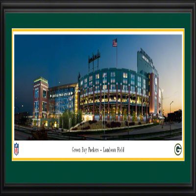 Lambeau Field, Home of the Green Bay Packers - 44x18-inch Double Mat, Deluxe Framed Picture by Blakeway Panoramas