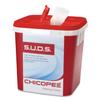 S.U.D.S Bucket with Lid, 7.5 X 7.5 X 8, Red/White, 6/Carton view 1