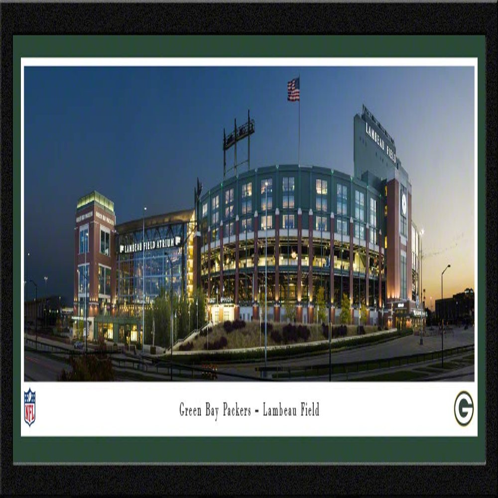 Lambeau Field, Home of the Green Bay Packers - 42x15.5-inch Single Mat, Select Framed Picture by Blakeway Panoramas