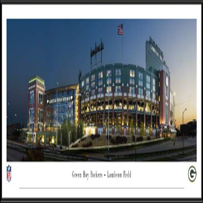 Lambeau Field, Home of the Green Bay Packers - 40.25x13.75-inch Standard Framed Print by Blakeway Panoramas