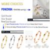PDWZNBA Love Friendship Ring 18K Gold-Plated Stainless Steel Promise Ring Wedding Band Jewelry Birthday Gifts for Women view 2