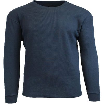 Galaxy by Harvic Mens Crew Neck Thermal Shirt (Multiple Sizes/Colors) Navy