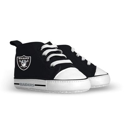 Baby Fanatic - NFL Baby Pre-Walkers Shoes Officially Licensed Las Vegas Raiders Football High Top Sneakers Soft Anti-Slip Soles Boys and Girls 0-6 Months Team Color