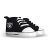 Baby Fanatic - NFL Baby Pre-Walkers Shoes Officially Licensed Las Vegas Raiders Football High Top Sneakers Soft Anti-Slip Soles Boys and Girls 0-6 Months Team Color view 1
