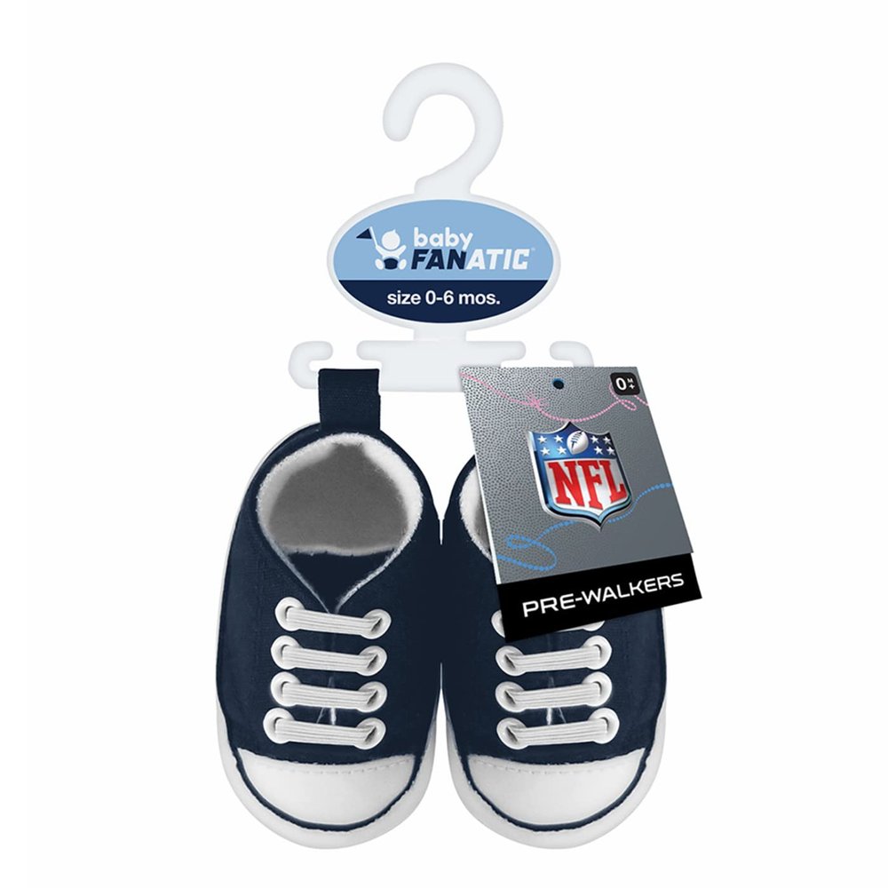 Baby Fanatic - NFL Baby Pre-Walkers Shoes Officially Licensed Dallas Cowboys Football High Top Sneakers Soft Anti-Slip Soles Boys and Girls 0-6 Months Multicolor
