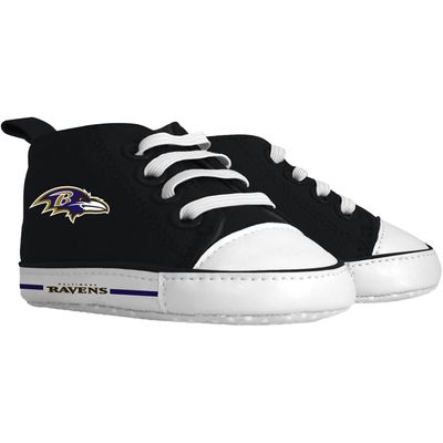 Baby Fanatic - NFL Baby Pre-Walkers Shoes Officially Licensed Baltimore Ravens Football High Top Sneakers Soft Anti-Slip Soles Boys and Girls 0-6 Months Multicolor