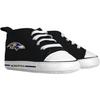 Baby Fanatic - NFL Baby Pre-Walkers Shoes Officially Licensed Baltimore Ravens Football High Top Sneakers Soft Anti-Slip Soles Boys and Girls 0-6 Months Multicolor view 1