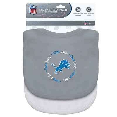 Baby Fanatic NFL Detroit Lions 2-Pack Bibs, One Size, Team Color - Premium Quality, Educational, and Fun Activity for Kids and Families - Great Gift Idea for Holidays, Birthdays, and Everyday Playtime