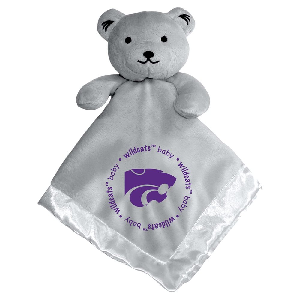 Baby Fanatic Gray Security Bear Blanket - NCAA Kansas State Wildcats Snuggle Buddy - Penn State Baby Blanket - Officially Licensed - Kid Safe
