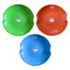 Flexible Flyer Flying Saucer Snow Sleds  3 Pack of Durable 26 Round Plastic Saucer Sleds with Hand Grips  Orange, Lime Green & Blue  Winter Fun for Kids & Adults view 1