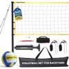 Forever Champ Volleyball Net for Backyard, Beach, Home, Includes 32x3 Ft Regulation Size Net, 8.5-Inch PU Volleyball, Carrying Bag, Boundary Lines, Steel Poles & Pump, Portable Volleyball Net Outdoor view 1