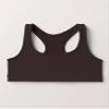 Kurve Girls Seamless Lightweight Racerback Sports Bra, Dark Choco, Age 9-14 view 2