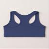 Kurve Girls Seamless Lightweight Stretchy Racerback Sports Bra, Navy, Age 9-14 view 3