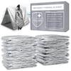 Swiss Safe 10 Pack Mylar Emergency Blankets for Survival - Compact & Insulated for Cold Weather - Designed for NASA, Outdoor, Running, Camping, Survival, First Aid Car Kit - Silver, 10 Pack view 1