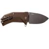 LionSTEEL KUR Folding EDC Pocket Knife, Full Sized Folder, Sleipner Steel Blade, G10 Handles  Lightweight Daily Carry Tool, Brown G10 Black Blade view 2