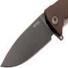 LionSTEEL KUR Folding EDC Pocket Knife, Full Sized Folder, Sleipner Steel Blade, G10 Handles  Lightweight Daily Carry Tool, Brown G10 Black Blade view 3