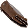 LionSTEEL KUR Folding EDC Pocket Knife, Full Sized Folder, Sleipner Steel Blade, G10 Handles  Lightweight Daily Carry Tool, Brown G10 Black Blade view 4