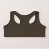 Kurve Girls Seamless Lightweight Racerback Sports Bra, Military, Age 9-14 view 3