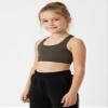 Kurve Girls Seamless Lightweight Racerback Sports Bra, Military, Age 9-14 view 4