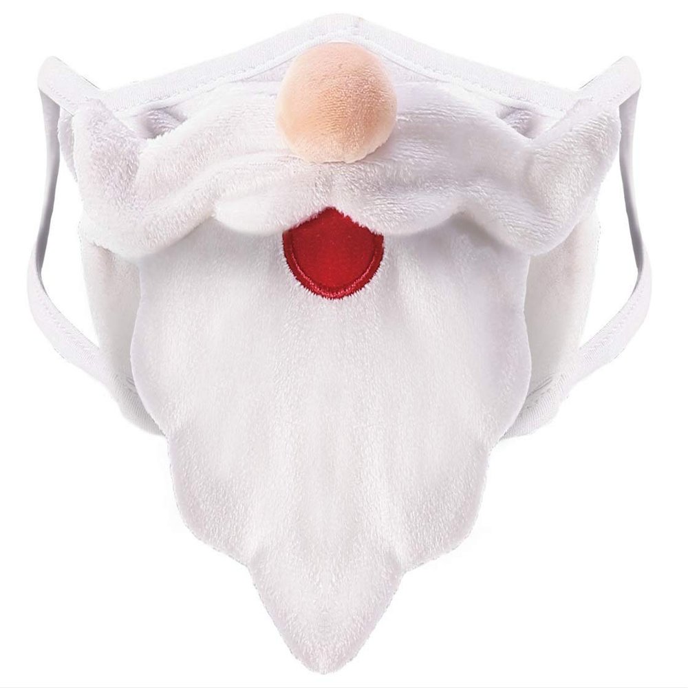 Santa Claus Face Mask, White