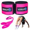 Myosource Kinetic Bands Tumble Pro X Ankle Straps Kit  Cheerleading Standing Tumbling Equipment, Gymnastics Backhandspring Trainer  Includes Flexibility Stunt Stretch Strap  Pink view 1