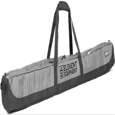 Element Equipment Deluxe Padded Ski Bag Single - Premium High End Travel Bag Grey Ripstop 175