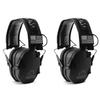 Walker's 2 Pack Electronic Ear Muff Hearing Protection, Noise Reduction Earmuffs, Razor Slim Patriot, Black view 1