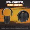 Walker's 2 Pack Electronic Ear Muff Hearing Protection, Noise Reduction Earmuffs, Razor Slim Patriot, Black view 4
