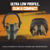 Walker's Razor Slim Shooter Electronic Hunting Folding Hearing Protection Earmuffs w/Noise Reduction and Sound Amplification, Green Patriot (2 Pack) view 4