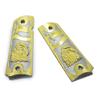 Custom Metal 1911 Grips Nickel Gold Full Size Bald Eagle USA Flag view 3