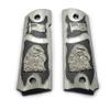 Custom Metal Nickel Black 1911 Full Size Grips Bald Eagle USA Flag view 1