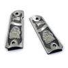 Custom Metal Nickel Black 1911 Full Size Grips Bald Eagle USA Flag view 2