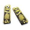 Custom Metal 1911 Grips Gold Black 1911 Full Size Bald Eagle USA Flag Grips view 2