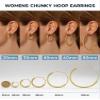 30mm Small Gold Plated Hoops Hypoallergenic Hoop Earrings For Women Earing Chic Trendy Thick Hoop Earrings view 4