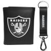 Siskiyou Sports NFL Las Vegas Raiders Mens Tri-fold Wallet & Strap Key Chain, Black, One Size (FTRL125KCS) view 1
