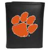 Siskiyou Sports NCAA Clemson Tigers Mens Tri-fold Wallet & Color Money Clip, Black, One Size view 2