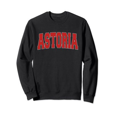 ASTORIA OR OREGON Varsity Style USA Vintage Sports Sweatshirt