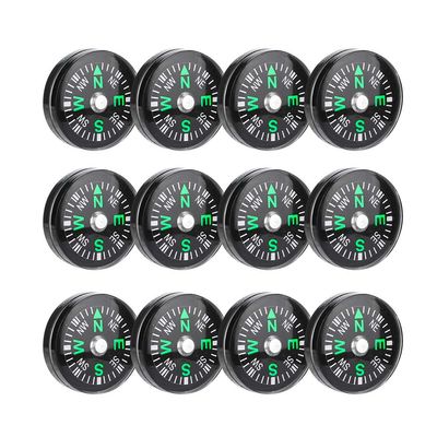 20mm 12pcs Mini Pocket Oil Filled Compass for Hiking Camping Outdoor Activities Accessory