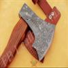 Tactical Combat Custom Made Damascus Steel Hunting Axe/Throwing Hatchets Smart Axe FBK-23112 / Camping & Hiking/Compact Axe/Heartwarming Gift (Natural Rose Wood) view 2