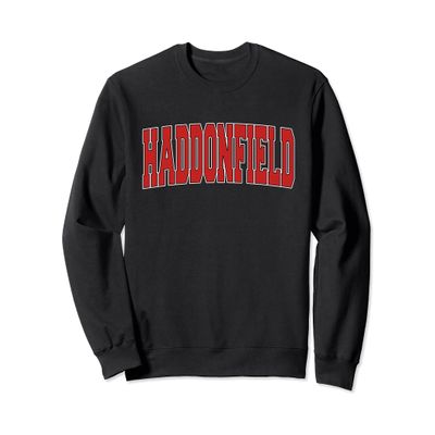 HADDONFIELD NJ NEW JERSEY Varsity Style USA Vintage Sports Sweatshirt
