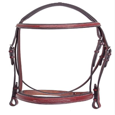 Grewal Equestrian St. Andrews Cherry Leather English Bridle (Cob)