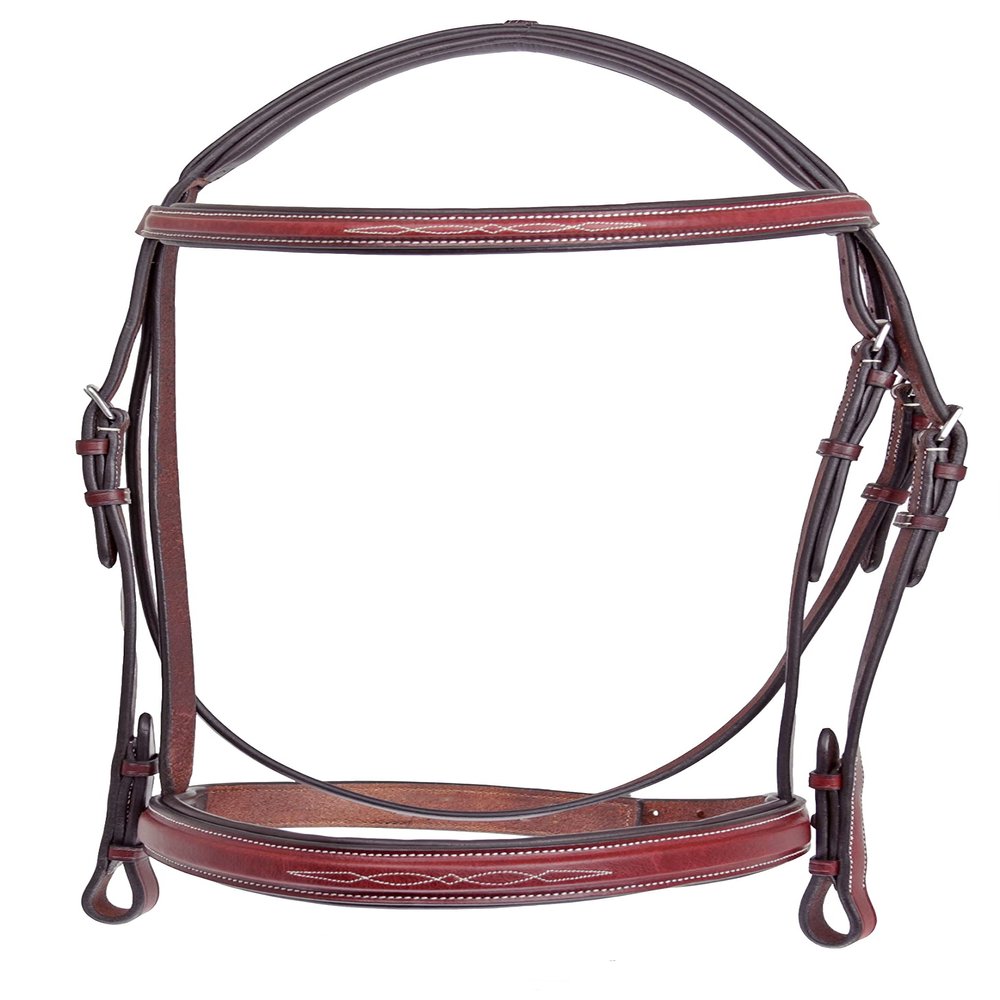 Grewal Equestrian St. Andrews Cherry Leather English Bridle (Cob)