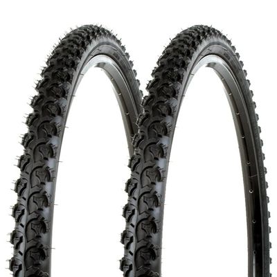 Pair of Kenda K831 Alpha Bite Tires 26x1.95 Black Clincher MTB Mountain 26" Bike