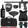 Action Village Empire Axe 2.0 Level 1 Protector Paintball Gun Package Kit (Dust Black/Dust Black, Glove Size: Large/X-Large)