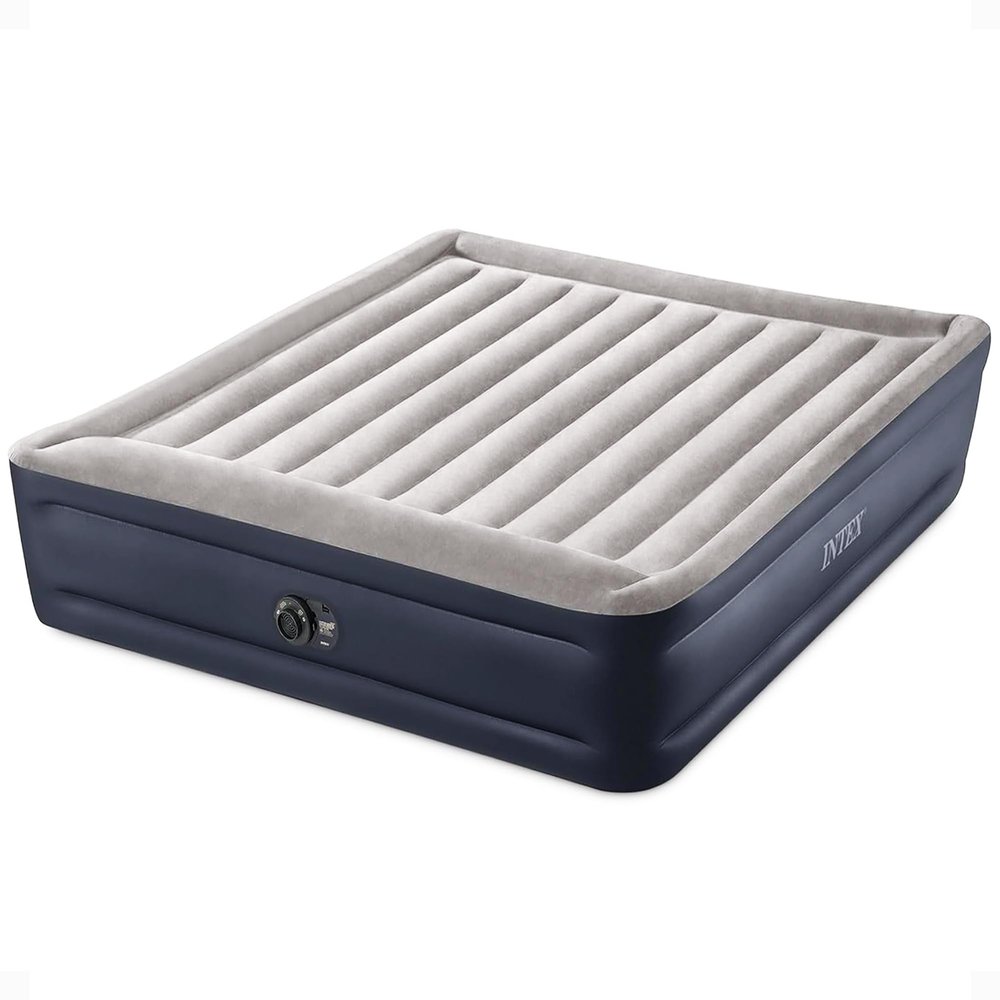 Intex King Air Mattress, Dura-Beam Plus 16.5" Inflatable Bed with Built-in Pump